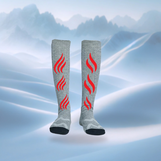 Beheizbare graues Wintersocken