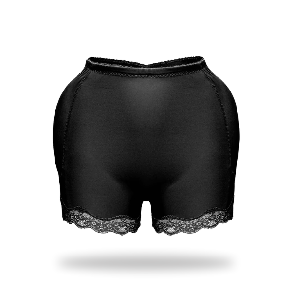 AllureBeauty Mittlere Taille Spitzen-Push-Up-Hüfthebende Shorts